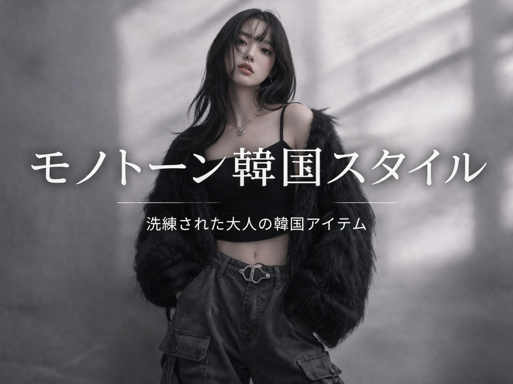 韓国モノトーンアイテム