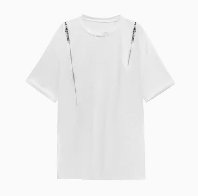 ファスナーデザインロングTシャツ ／TEA