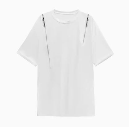 ファスナーデザインロングTシャツ ／TEA