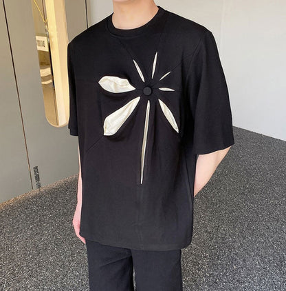フラワーマークTシャツ カットソー ／ユニセックス モレビー
