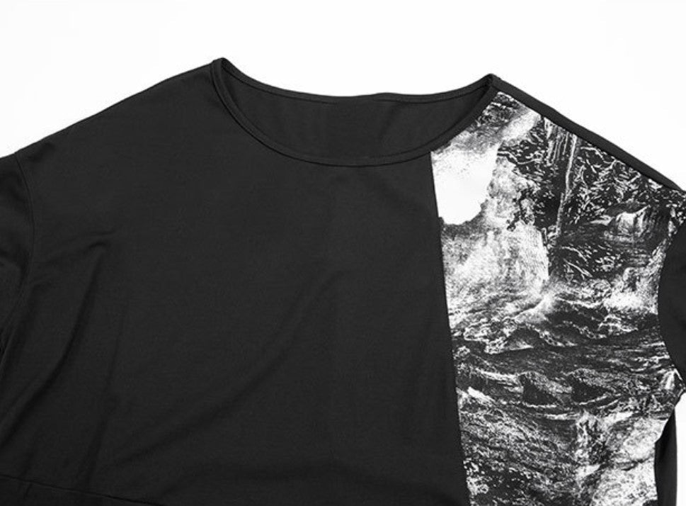 ルーズスタイルカジュアルTシャツ/カットソー 半袖シャツ ／TEA