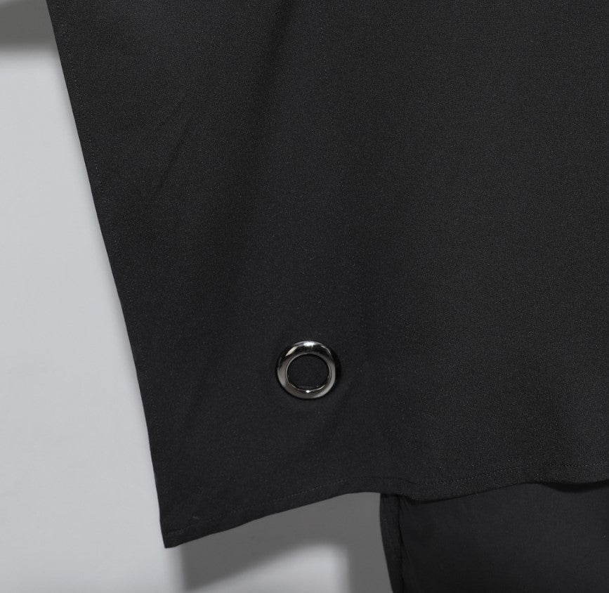 アシンメトリー七分袖Tシャツ オーバーサイズ オーバーシルエット ／ユニセックス モレビー