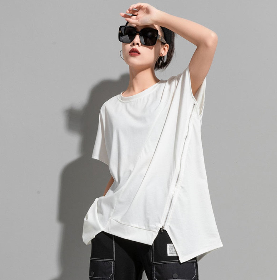 ドロップショルダー半袖Tシャツ/カットソー ／TEA