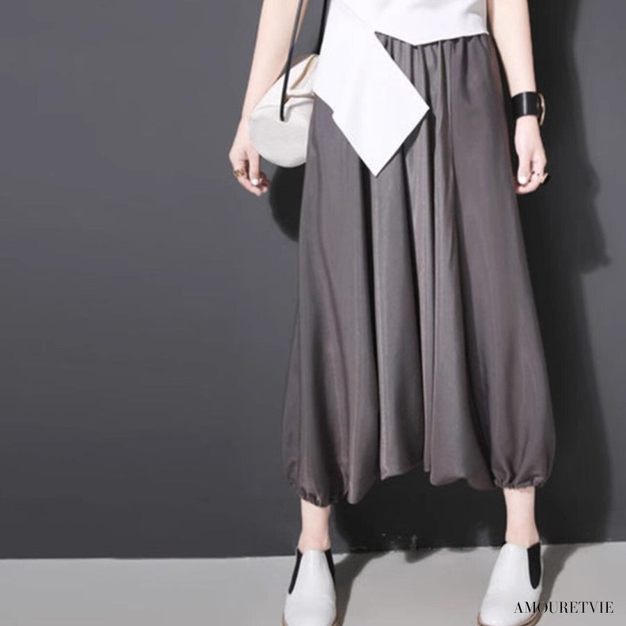 ガウチョパンツ サルエルパンツ アラジンパンツ グレー ブラック ゆったり ／レディース モレビー｜モード系ファッションブランド