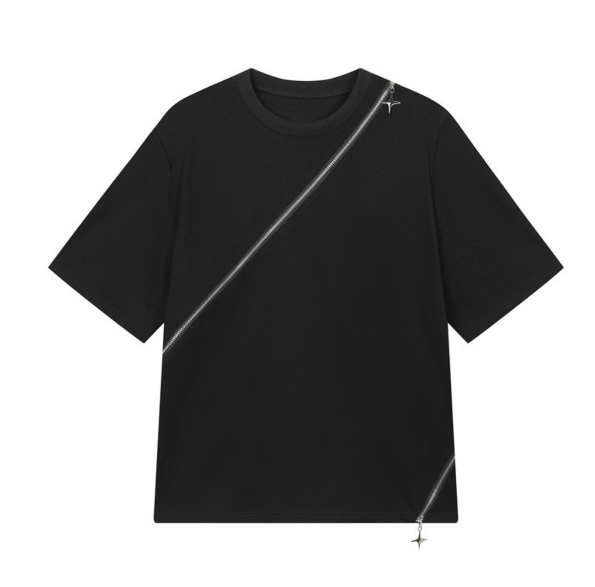 ファスナー付き半袖Tシャツ ／TEA