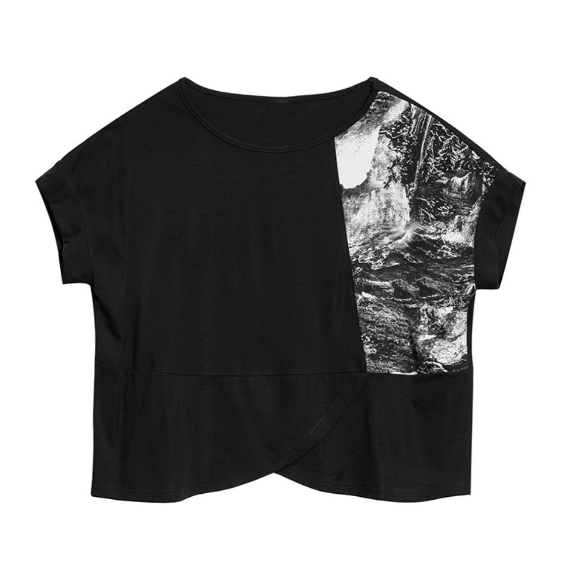 ルーズスタイルカジュアルTシャツ/カットソー 半袖シャツ ／TEA