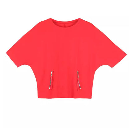 七分袖半袖Tシャツ/カットソー 無地 ルーズ感 ／TEA