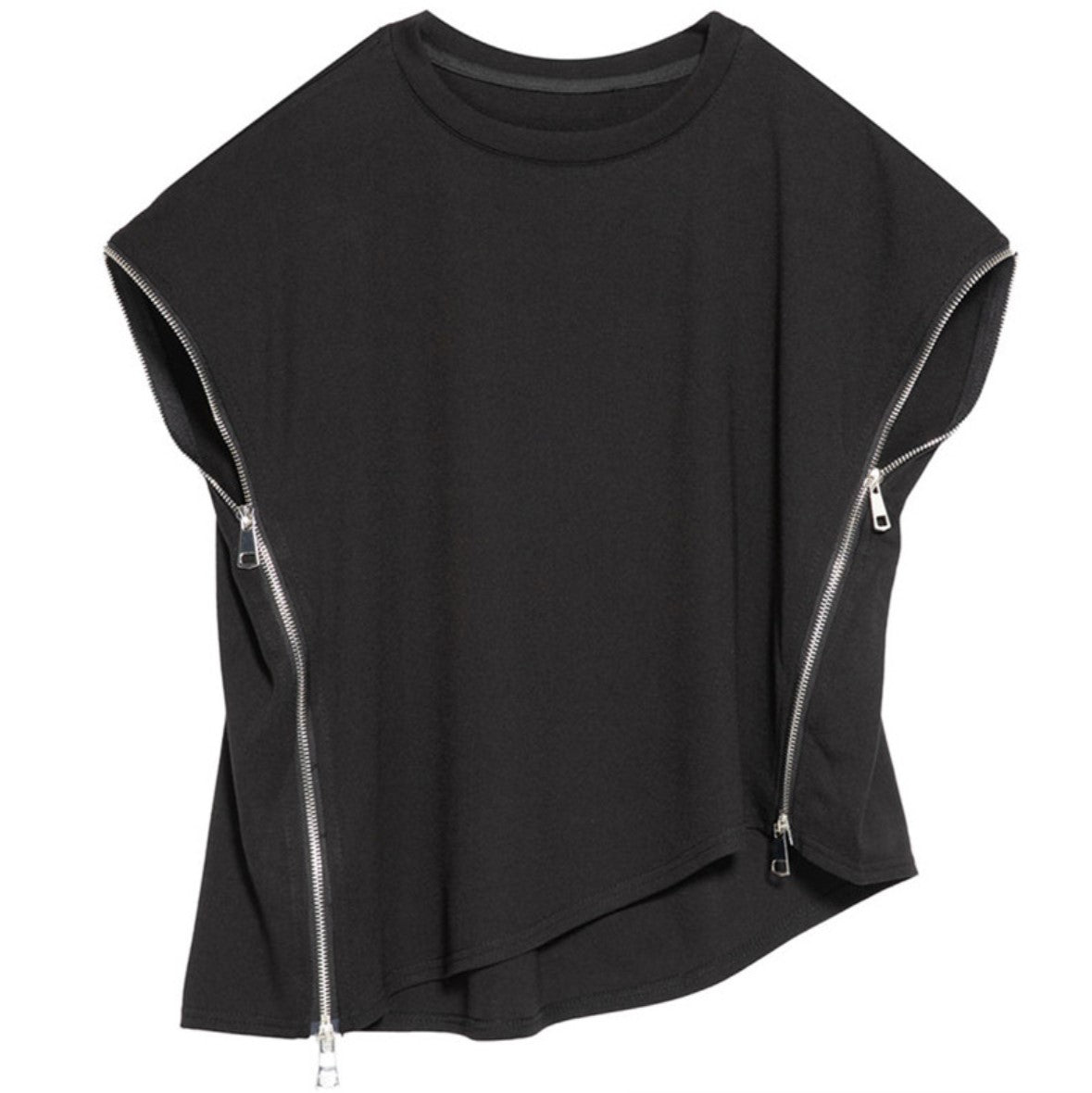 ノースリーブTシャツ ショート丈 クロップドシャツ ドロップショルダー ／TEA