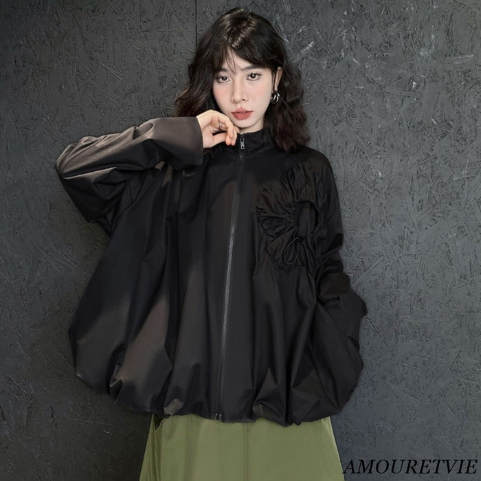 個性派アシンメトリーブルゾン ジャケット ウインドブレーカー モダン ／レディース モレビー｜モード系ファッションブランド