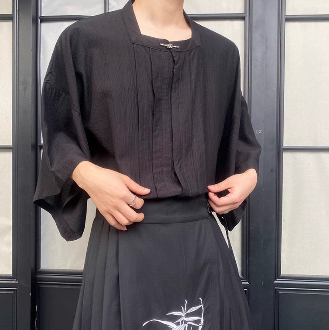 和風モダン羽織風Tシャツ ／TEA