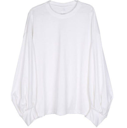 ロングTシャツ 長袖シャツ おしゃれ襟 セット モダン 白 ホワイト 黒 ブラック スタイリッシュ ／TEA