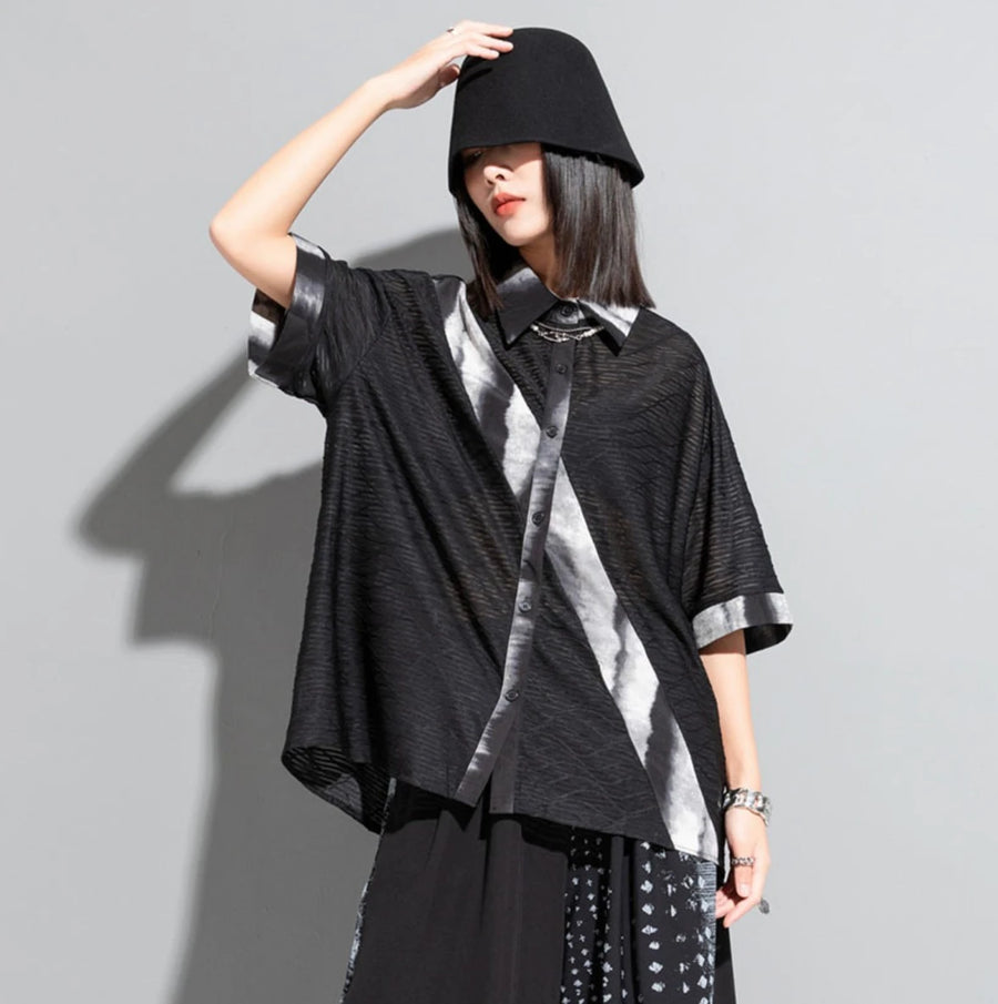 シースルーシャツ レディース｜半袖ブラウス【TEA】