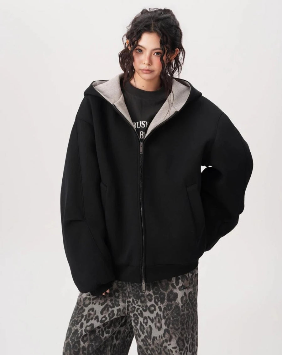 ジップパーカー レディース｜ダブルジップ仕様【TEA】